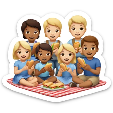 children picnic sticker