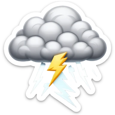 A thunderstorm cloud flashing with bright lightning.
























































 sticker
