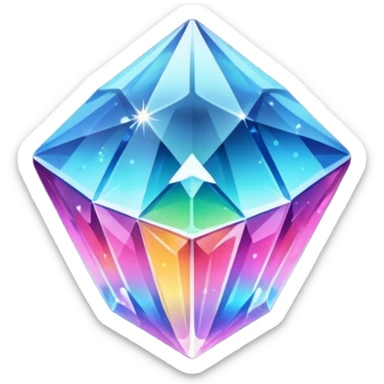 A big crystal (no background)(The crystal has many colours) sticker