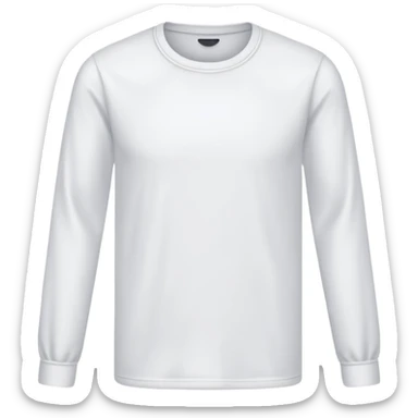 White Long sleeve no just the long sleeve no guy no emoji as well just a plain white long sleeve  sticker