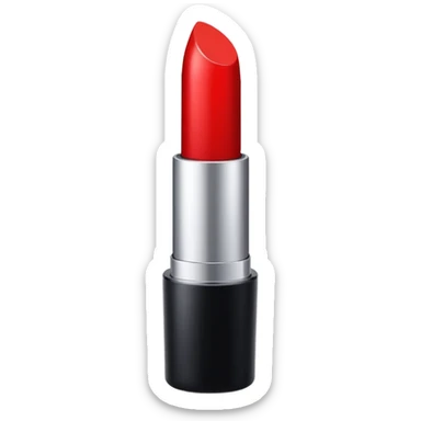 Generate a high-quality emoji of a generic red lipstick, classic tube shape, realistic color and shading, smooth gradient colors, no facial features, no brand markings, simple white background, high-resolution.
 sticker
