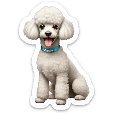 Poodle with 2025 celebrating  sticker