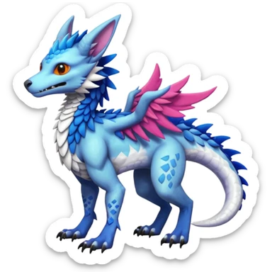 Trico-Vernid-Sergal-Protogen-Dutch-Angel-Dragon-fusion-animal-hybrid sticker