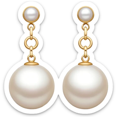 Pearl earrings sticker
