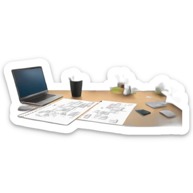 "Illustrate a digital memo pad with animated notes popping up, set in a creative workspace with a panoramic city view sticker