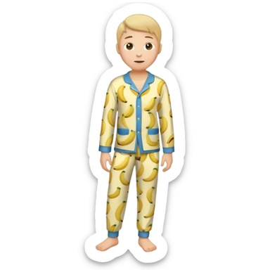 A banana pants in pajamas  sticker
