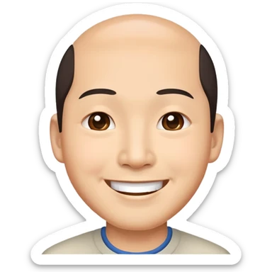 smiling Chinese man sticker