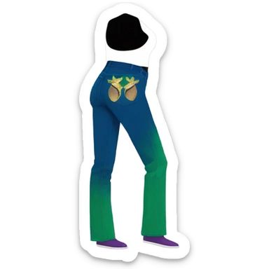 Mardi Gras jeans  sticker