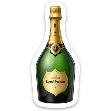 A dom perignon champange just bottle sticker
