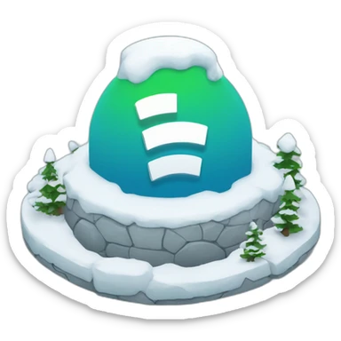 spotify symbol on top of igloo sticker