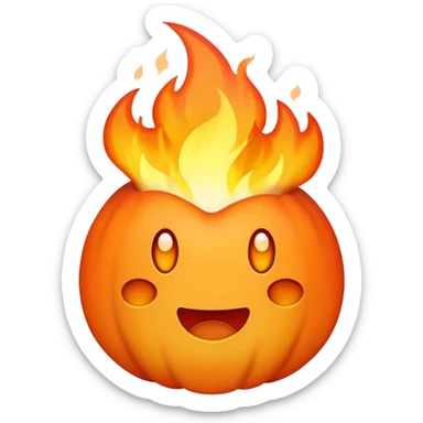 Fire burning in the stomach sticker