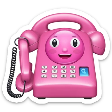 pink phone call caller id bubble sticker