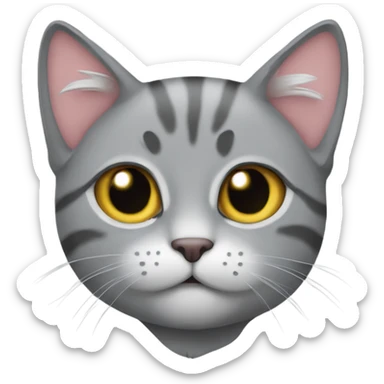 gatita gris  sticker