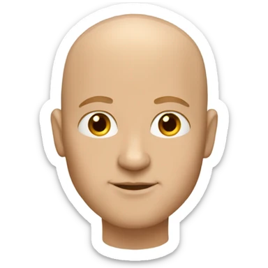 Bald white man with caramel skinned  sticker