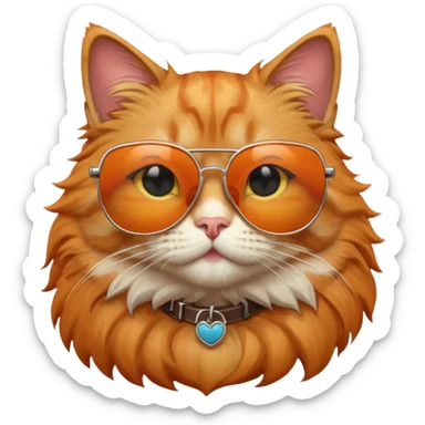 Cat with sunglasses sticker