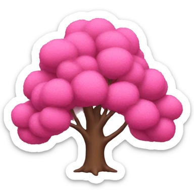 Pink tree sticker