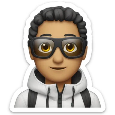 mexican guy with ski glasses sticker