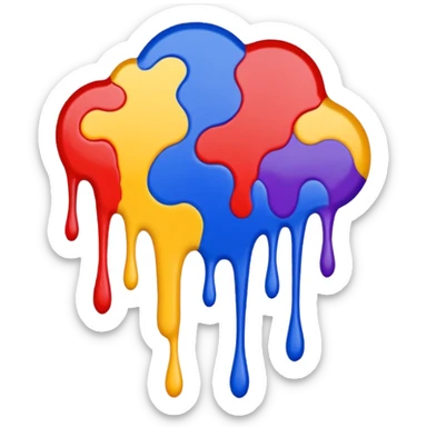 Make a painting which is splattered paint sticker