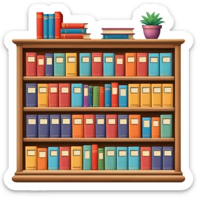 aestetic bookshelf y2k style sticker