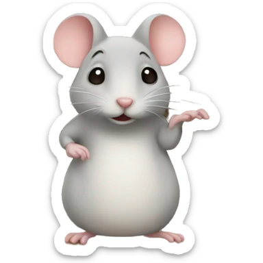 Mouse in a house sticker