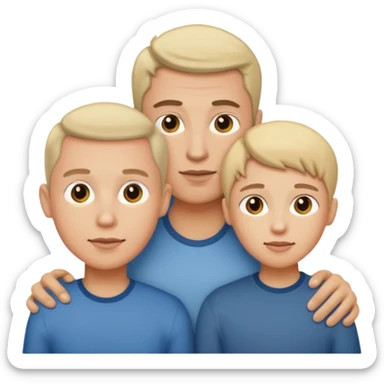 A family of a man, a woman and a boy  sticker