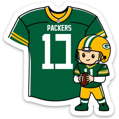 Green Bay number 11 sticker