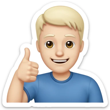 Buat gambar those bad tings guy dari sml yg sedang senang dan berikan jempol sticker