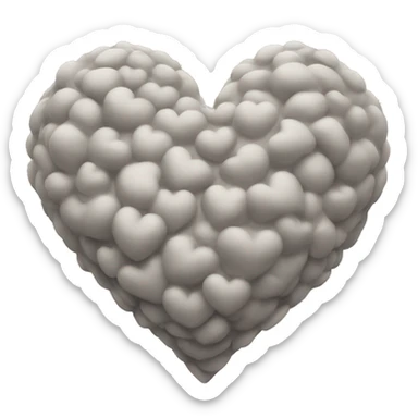 Lepid print heart sticker