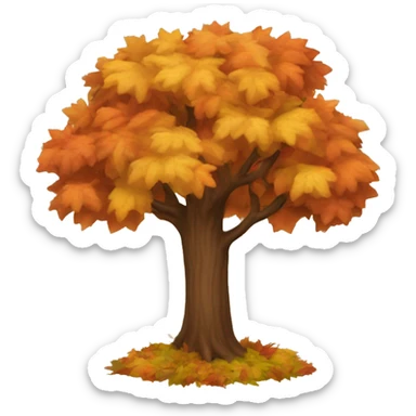 Autumn tree sticker