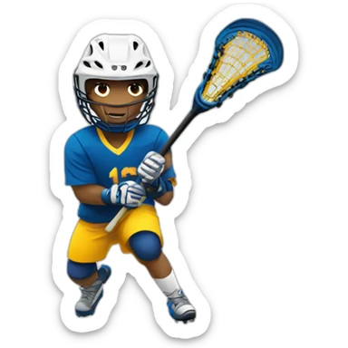 Lacrosse player sticker
