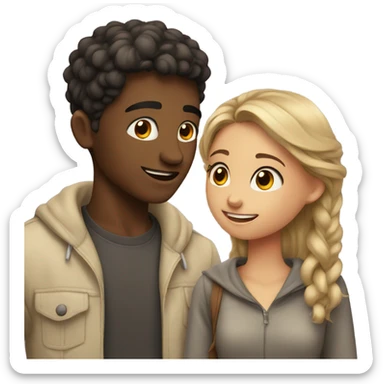 boy in love with his girlfriend  sticker