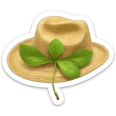 Un chou-fleur avec un chapeau de paille et un cigare dans la bouche sticker