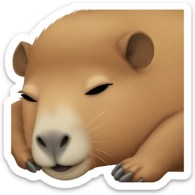 Capybara sleeping sticker