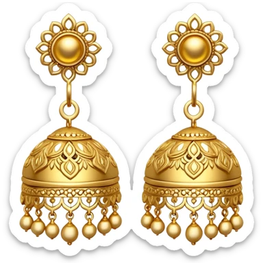 Jhumka indian earing sticker