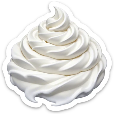 whipped cream sticker