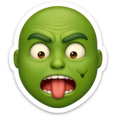  emoji smelling something that stinks. With the stink face. About to throw up  sticker