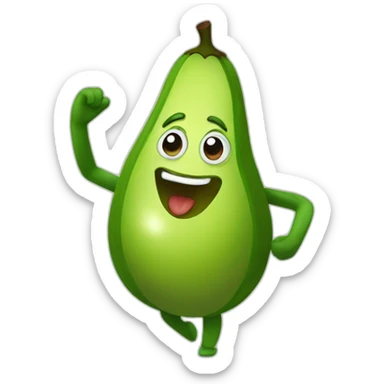 dancing avocado sticker