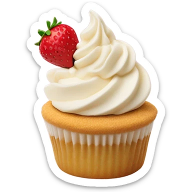 Strawberry cheesecake cupcake sticker