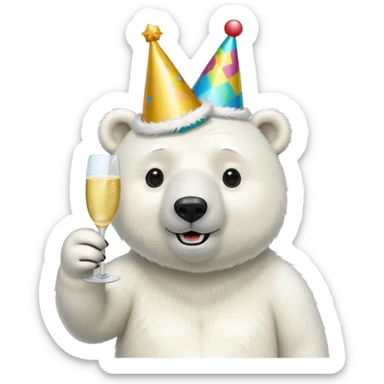 Oso polar millonario festejo  sticker
