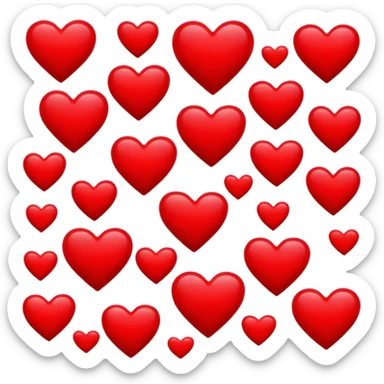 Valentine’s Day hearts sticker
