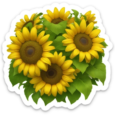a sunflower crown  sticker