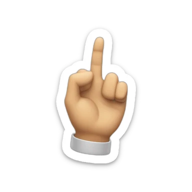 mano che indica verso il basso sticker