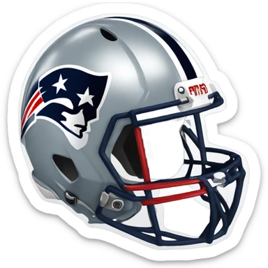New England Patriots helmet sticker