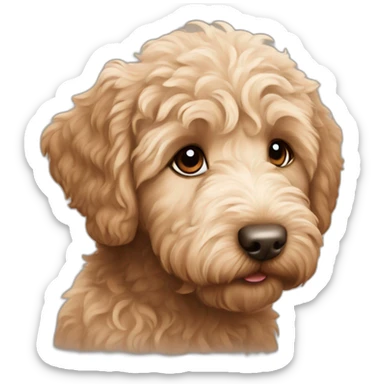 Austalian labradoodle puppy sticker