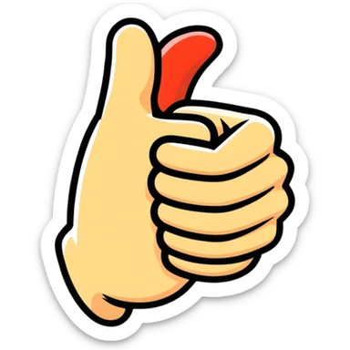 Thumbs up 'Great workout!' motivational fitness symbol sticker
