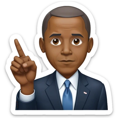 Obama pointing a finger sticker