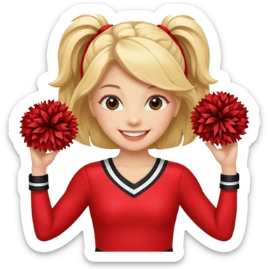 Red and black cheer sticker