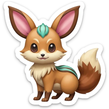 Meloetta-Eevee-Furret-Pokémon-Fakémon-creature sticker