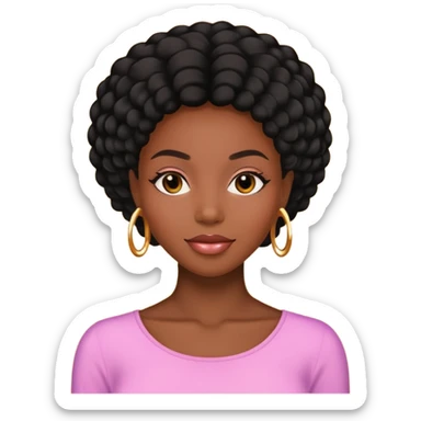 woman of God (black girl, super feminine and pretty, modern) sticker