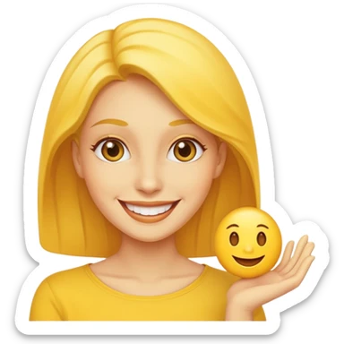 Nake the yellow woman from WhatsApp sticker